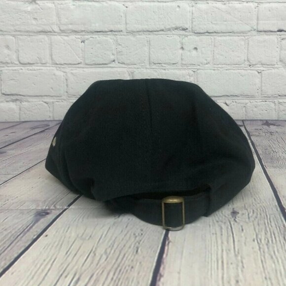 Vintage PETRO Canada Hat Baseball Cap Logo Embroidery Leather Bill Black 90s - Picture 3 of 8